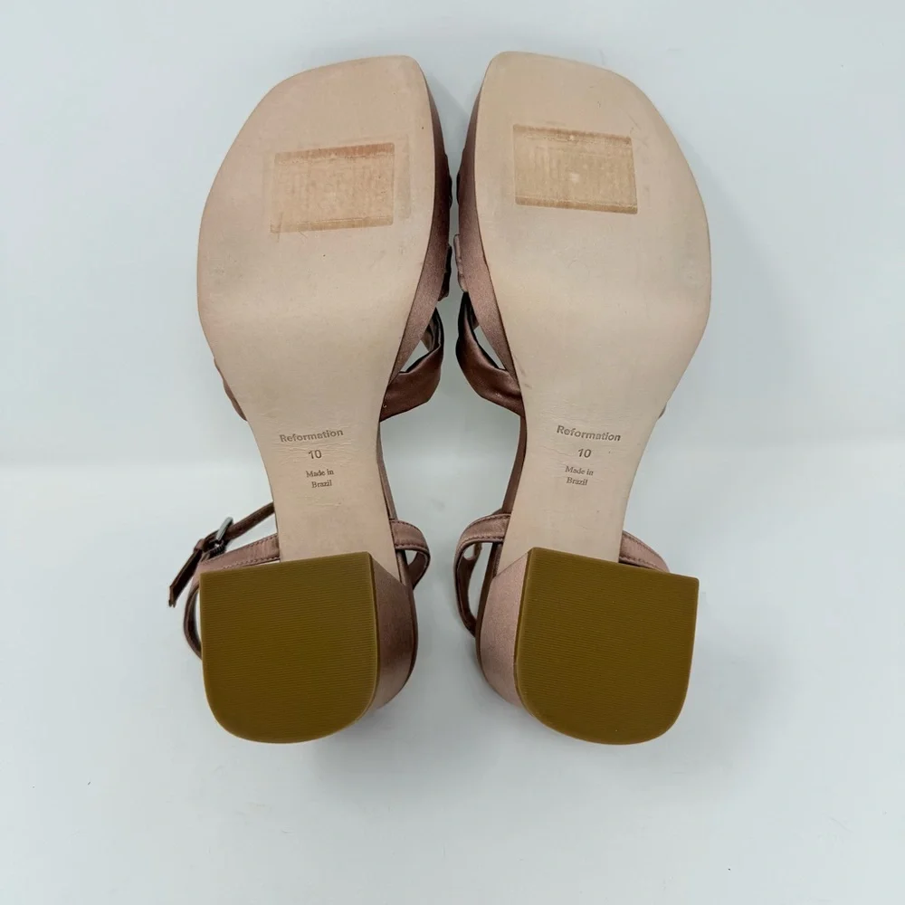 New Reformation Maize Platform Heeled Sandals Sz US 10